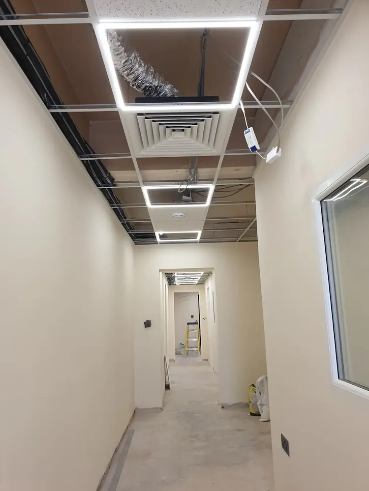 Commercial corridor lighting installed in Solihull