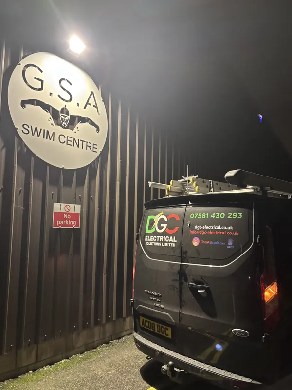 DGC Electrical on site at a commercial contract, G.S.A Swim Centre