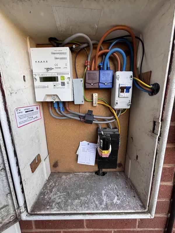 New meter tails and a 100A main isolator at the incoming supply